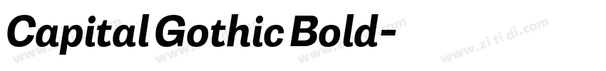 Capital Gothic Bold字体转换